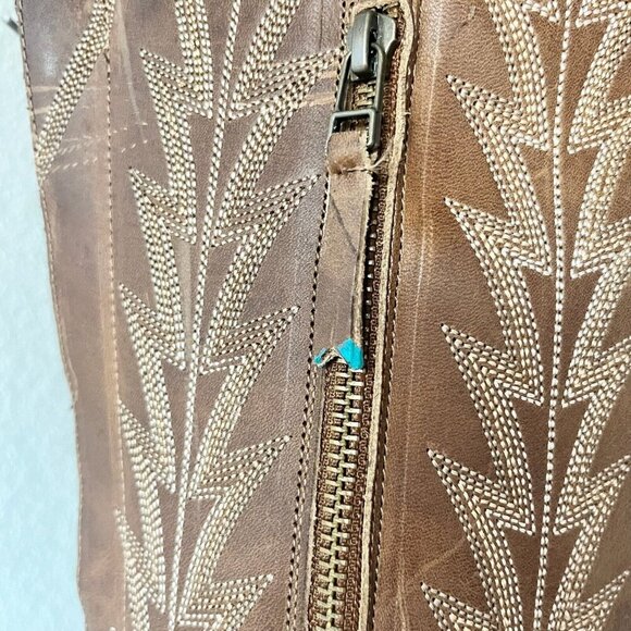 Lane LEXINGTON Over the Knee Womens Cowboy Boots 7 Brown Western Cowgirl Tall - Picture 10 of 13